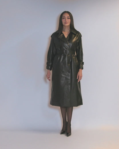 Thunder Leather Trench Coat